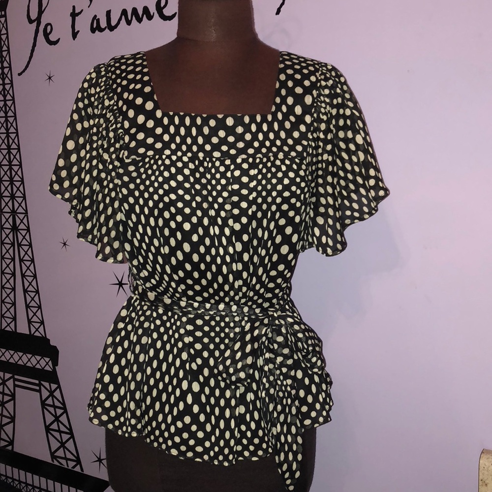 Polka dot blouse